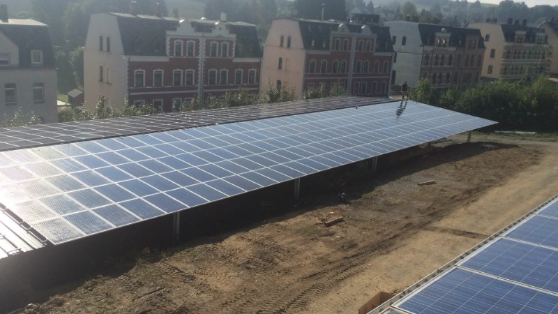 Bau einer Photovoltaikanlage